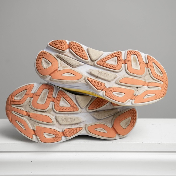 HOKA Bondi 8 Blue Yellow  Women's 7 B Comfort Cushioned Walking Running Nursing - Picture 8 of 8